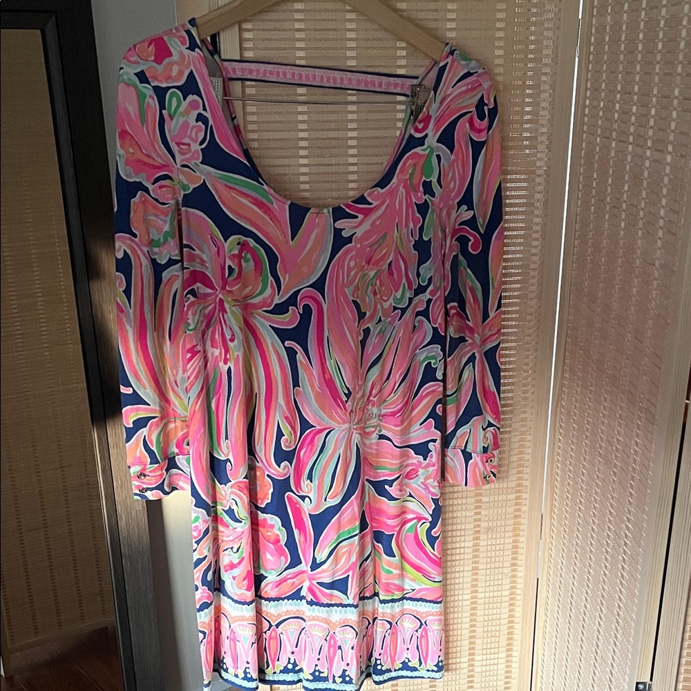 Lilly Pulitzer Pink and Blue Floral Tunic Dress
